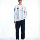 MARADONA – LS Striped Team T-shirt